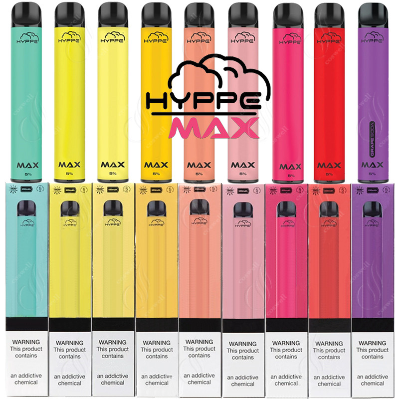 

Newest Hyppe Max Disposable Vape Pen Device 1500Puffs 5.0ml Pre-Filled Pods Cartridges 650mAh Battery Bars Vapors e Cigarettes Vaporizers