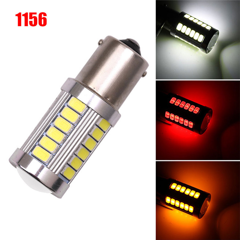

2Pcs LED Super Bright Low Consumption Ultra Long Life Car Bulb 1156 Backup Reverse Light 33-SMD 5630 5730 12V BA15S P21W#266421