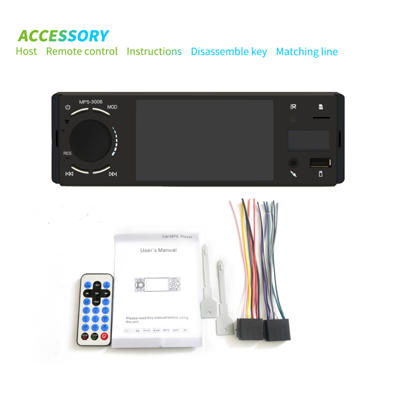 

HD 1 Din 4.1" Car Radio MP5 Player Full Touch Screen Bluetooth Car Stereo Fm Radio Module Audio Player Electronics MP5