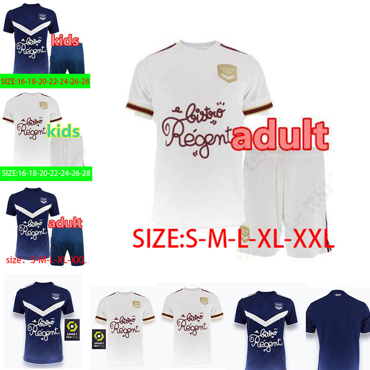 

20 21 Girondins de Bordeaux soccer jerseys maillot de foot BRIAND S.KALU KAMANO BENITO DE Oudin men kids kit BASIC football shirts s-xxl, Army green
