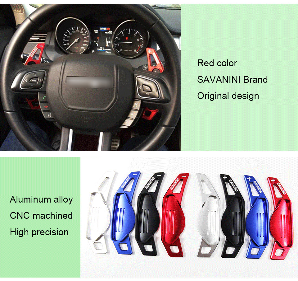 

2pcs Aluminum Car Steering Wheel Shift Paddle Shifter Extension For Jaguar F-PACE 2016-2019
