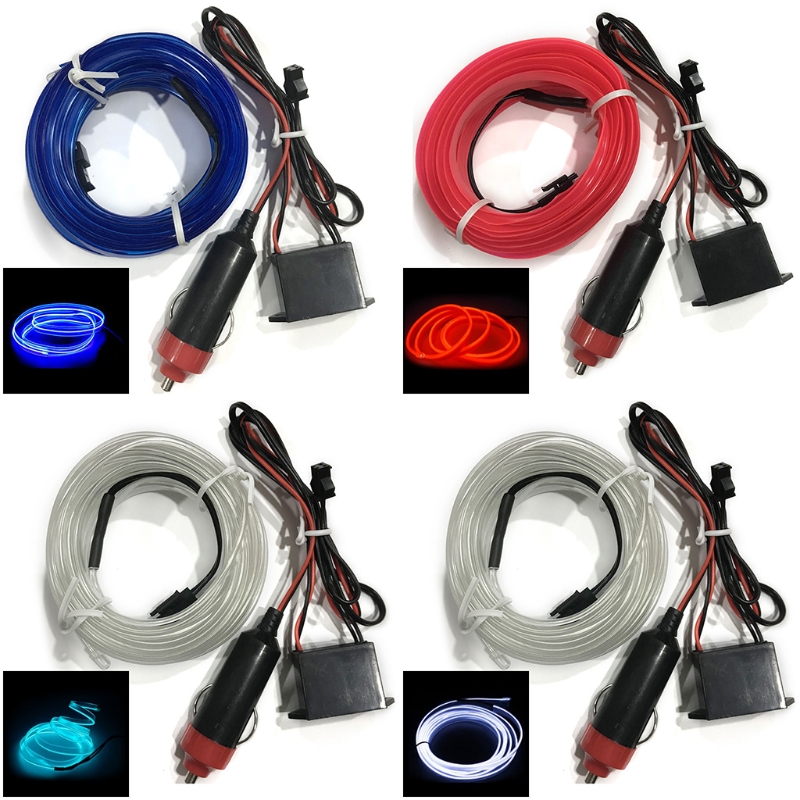 

5m Car Interior Lighting Auto LED Strip EL Wire Rope Atmosphere Decorative Lamp