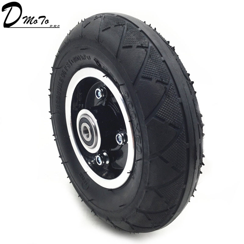 

200x50 Electric Scooter Tyre With Wheel Hub 8" Scooter Tyre Aluminium Alloy Wheel Pneumatic Tire Inflation Electric Vehicle