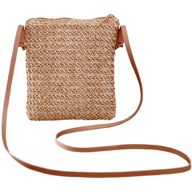 

Summer Ins Japanese America Korean Wind New Dark And Europe Wild Straw B Small Square Bag Solid Color Bag Phone Mobile And Woven Wgwao Icun
