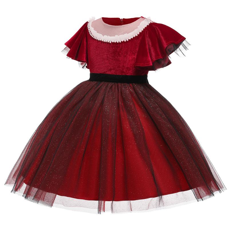 

Children's Girl Wedding Flower Girl Wedding Ball Dress formal dress youth sleeveless Lace Applique 4~14 ysar L5153