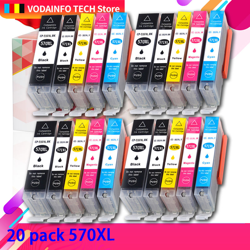 

Priner PIXMA MG5750 MG5751 MG6851 MG6852 TS6050 TS T5051 Wtih PGI 570 CLI 570 compatible ink cartridge for canon