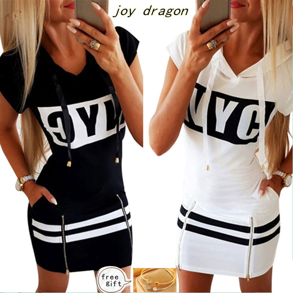 

Women Dresses Summer 2020 Vetement Femme Vestidos Casuales Vestido Mujer Sukienka Mini Hooded Robe Ete Moda Feminina Club Wear, White