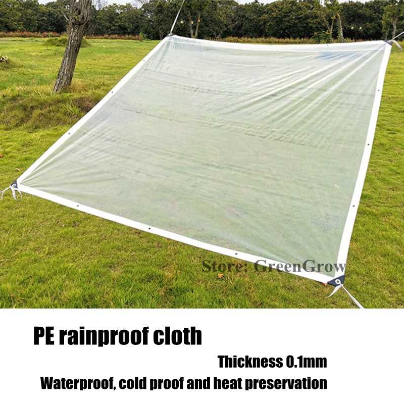 

Thick 0.1mm PE Plastic Rainproof Film Bonsai Succulents Shelter Greenhouse Keep Warm Dustproof Transparen Film Rain Tarpaulin, 1x1m