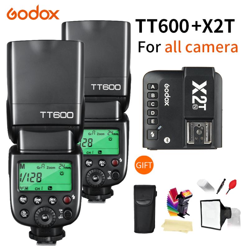 

2X Godox600600S 2.4G WirelessL 1/8000s Flash Speedlite + X2T-C/N/S/F/O/P Trigger for fuji