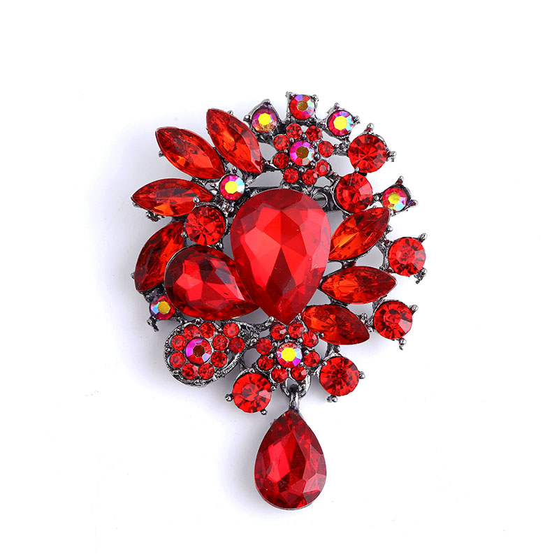 

Muylinda Large Crystal Water-drop Brooches Fashion Scarf And Sweater Jewelry For Women Pendant Style Elegant Pins