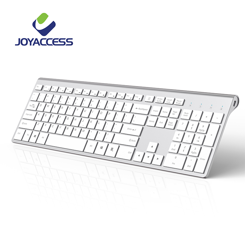 

JOYACCESS Keyboard Wireless Rechargeable Full Size Keyboard Spanish/French/Italian/German/English/ Russian Silm for Office