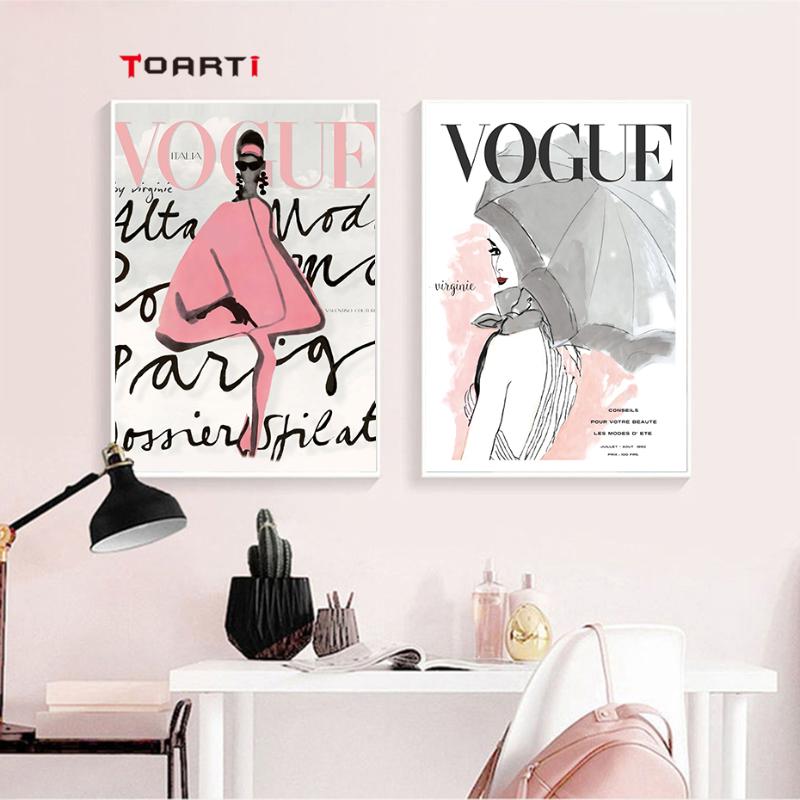 

Minimalist Vogue Cover Women Nordic Poster and Prints Canvas Painting Wall Picture For Living Decor For Living Room Home Decor