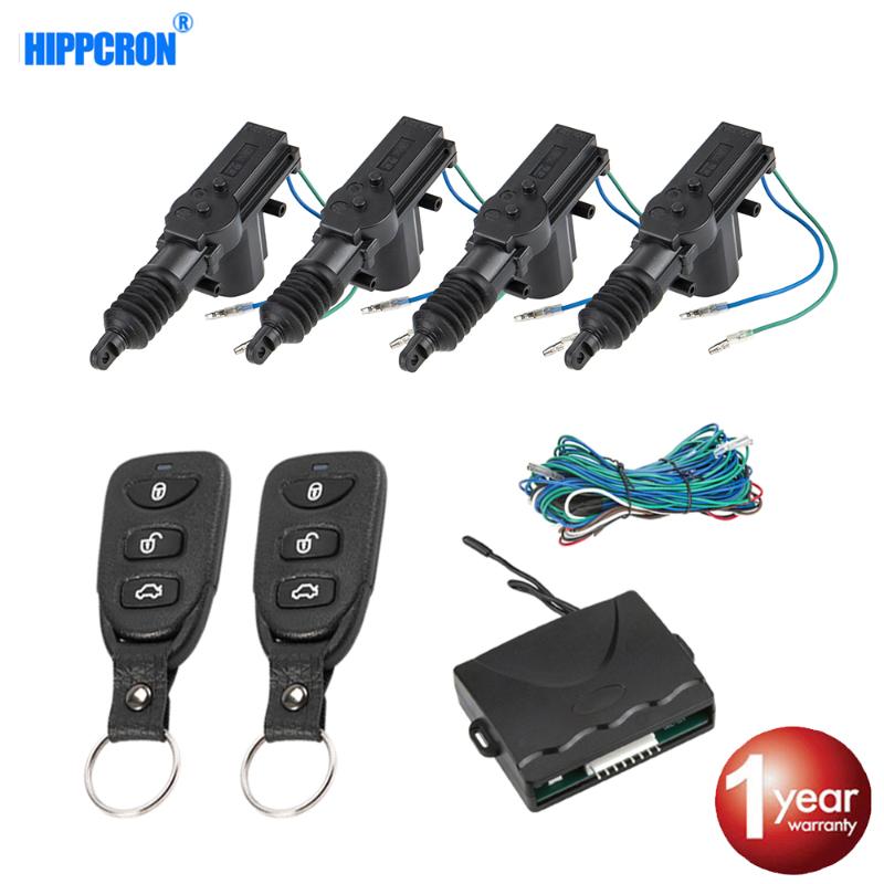 

Car Lock Door Remote Control Keyless Entry System Locking Kit with 4 Door Lock Actuator Universal 12V