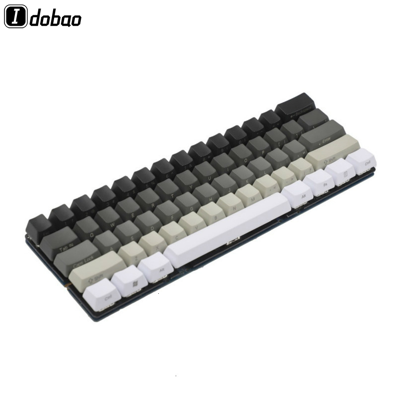 

White Gray Black Mixed OEM Profile Keycaps 87 61 Key Side Print Blank Keyset Thick PBT For MX TKL Mechanical Keyboard GH60 XD60