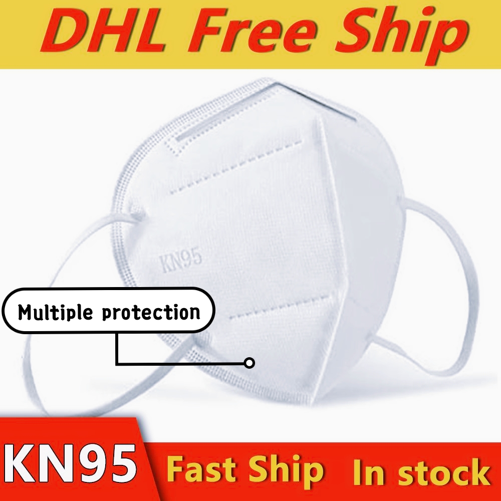 

Free shipping KN95 disposable mask five-layer double melt blown cloth protective mask dust-proof, anti-fog and anti-ultraviolet disposable 3
