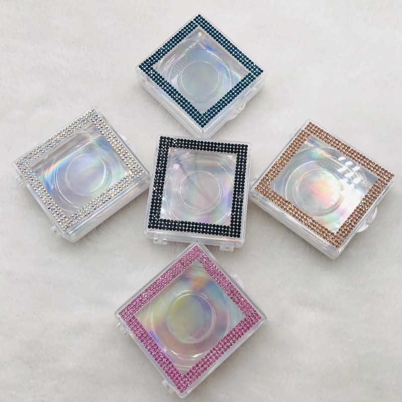 

Lashes box rhinestones lashes box colorful diamond package hot selling dramatic custom wholesale
