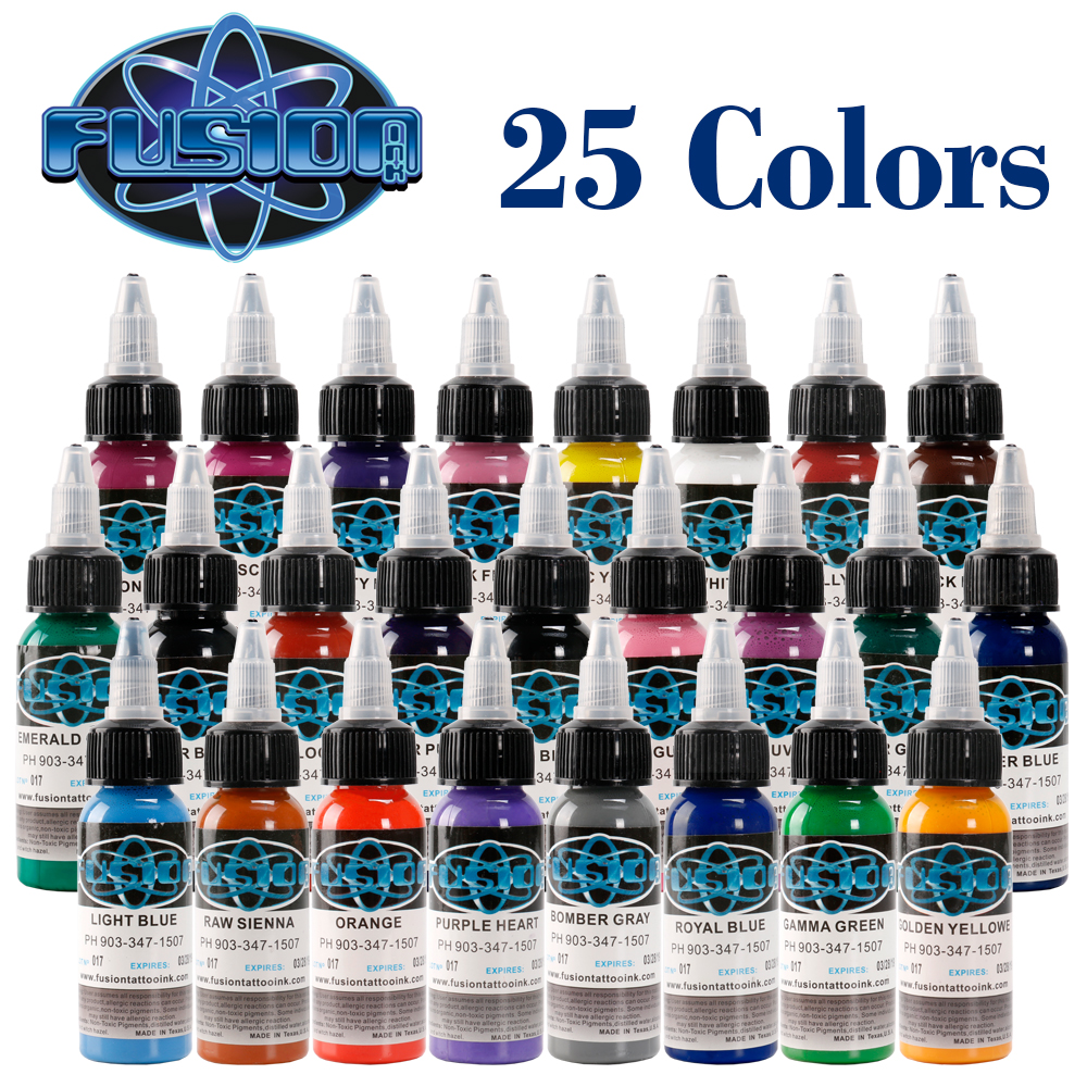 

New High Quality Tattoo pigments Fusion Tattoo Ink 25 Color 1 oz 30