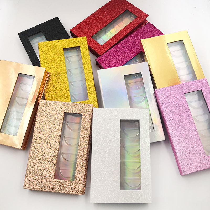 

5 Pairs Empty Eyelash Case Plastic Eyelash Packaging Box With Clear Tray False Storage Box Packing for Women Girls
