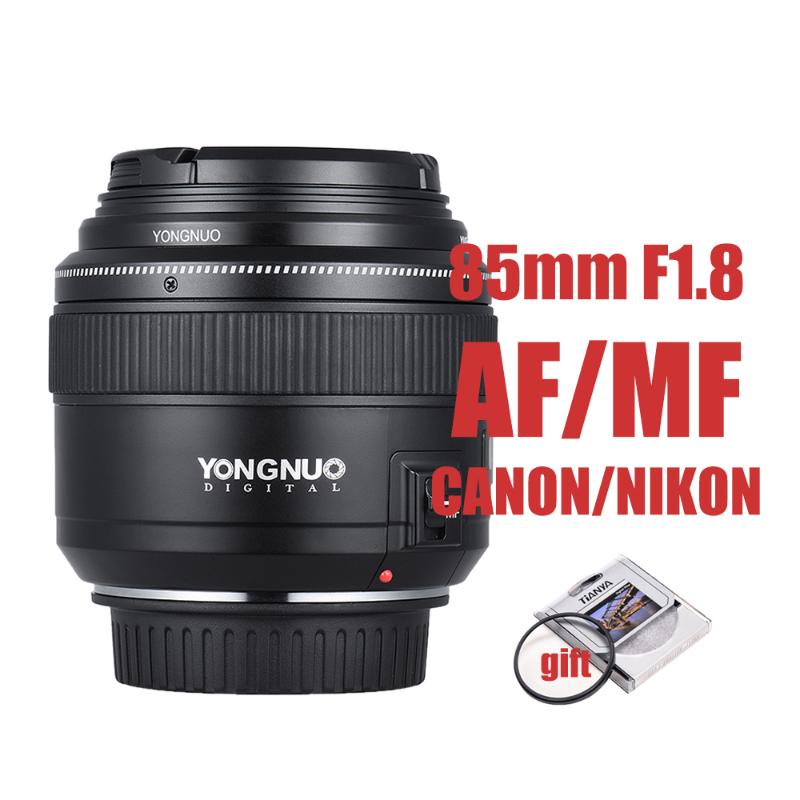 

YONGNUO 85mm F1.8 Prime Lens AF/MF Medium Telephoto Full frame Lens for Canon Nikon DSLR Camera 7D 5D 80D D750 D850 D7100