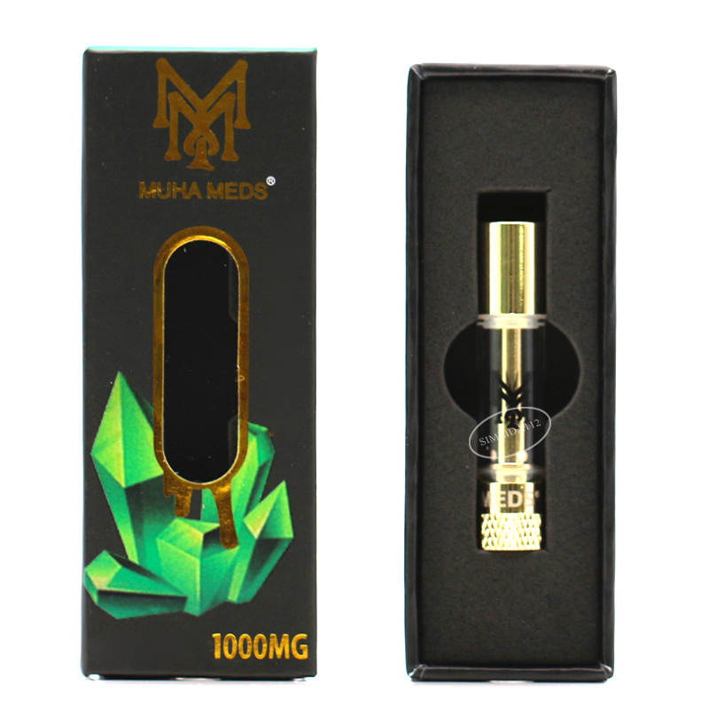 

Newest Muha Med Packaging Empty Vape Cartridge Live Resin Vape Cart 0.8ML Tank Thick Oil Ceramic Coil