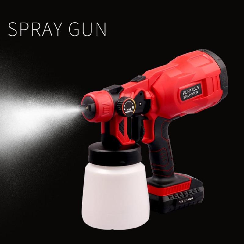 

Electric Spray Gun 800ml Household Paint Sprayer High Pressur Gun Flow Easy Spraying Cordless Electric Airbrush