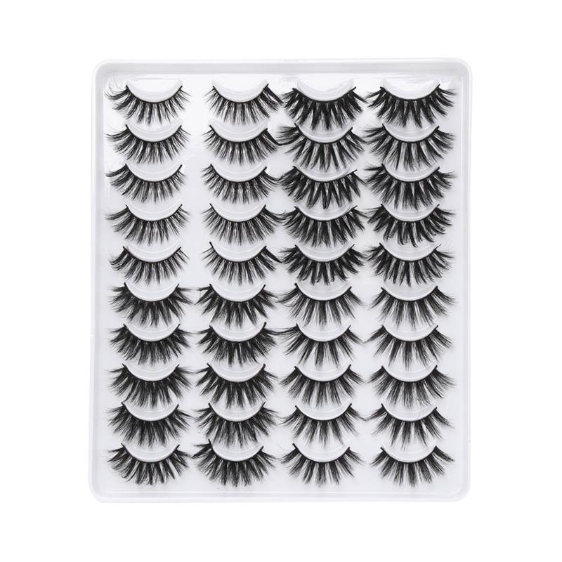 

10/20 Pairs Natural 3D Faux Mink False Eyelashes Fluffy Lashes Extension Beauty Makeup Handmade Cruelty-free Eyelash