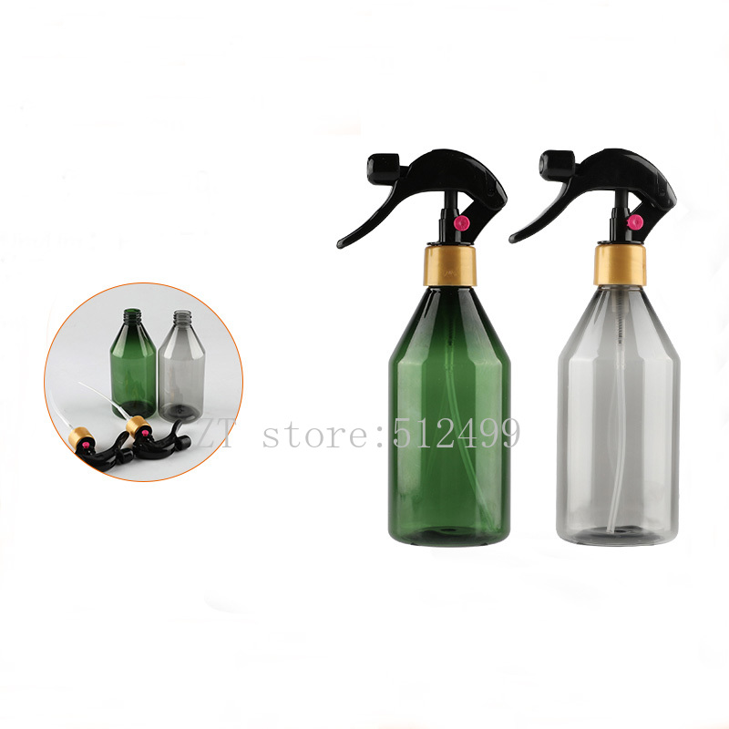 

300ml 20pcs Empty Mouse Spray Nozzle Refillable Bottle,DIY Dark Green/Clear Black Portable Spray Container,Cosmetic Mist Package