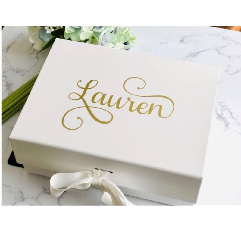 

Foil gold gift box custom luxury wedding proposal box will you be boxes birthday gift packing bridesmaid maid of honor