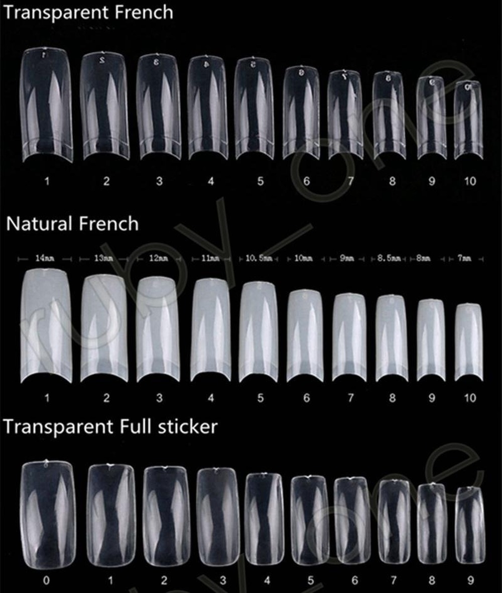 

100pcs/box Natural Transparent French False Nails Unas Falsas Half Sticker Fake Nail Artificial Fake Nails DIY Nail Art Tools False Nails, As pic