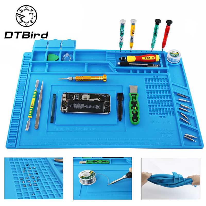 

Heat Insulation Silicone Working Mat Heat-resistant Soldering Station Repair Insulator Pad Maintenance Platform Magnetic cushion