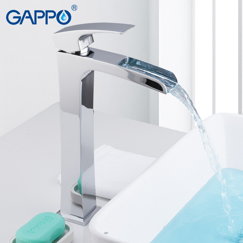 

GAPPO Tall Basin Faucets waterfall tall brass Faucet basin mixer sink tap bathroom faucet water taps waterfall mixer griferia