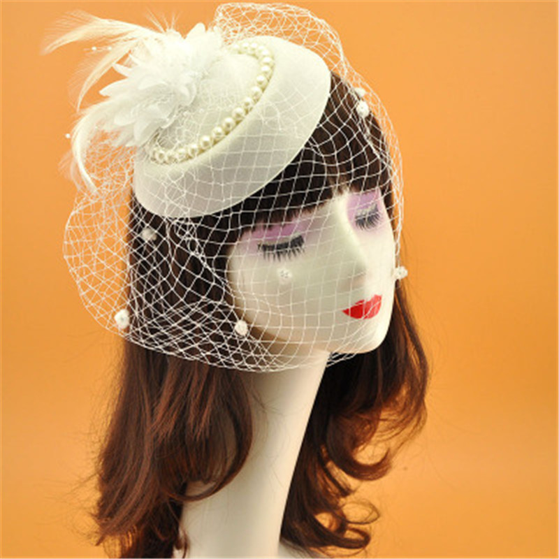 

Black Veil Hairpin Party Headgear For Dinner Party French Vintage Mesh Hair Clips