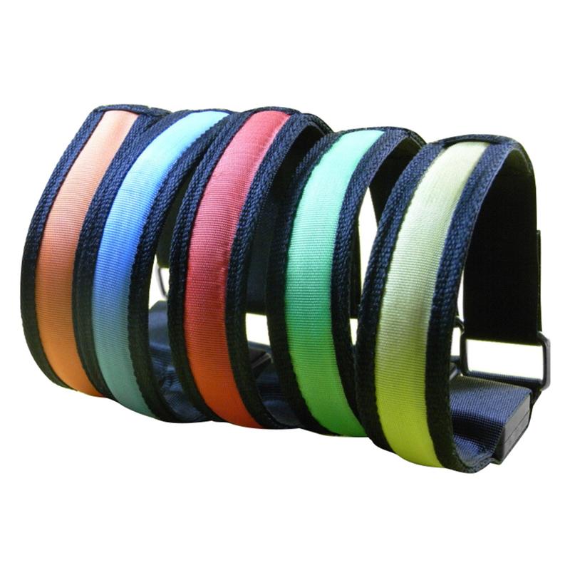 

1pc Arm Warmer Belt Bike LED Armband LED Safety Sports Reflective Belt Strap Snap Wrap Arm Band Armband, Green