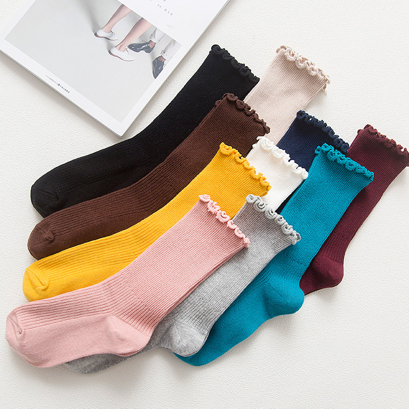 

Fashion Lace Ruffles Soft Cotton Women Socks Top Quality Spring Summer Cute Socks Sweet Princess Girl Cozy Lovely Frilled