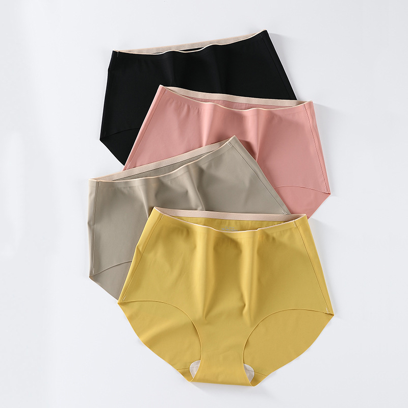 

Ice Silk Seamless Panties New Cotton Underwear Sexy Woman Briefs Mulberry Silk Antibacterial Underpants Dropshipping 3 Pcs/set, Random-3 pcs