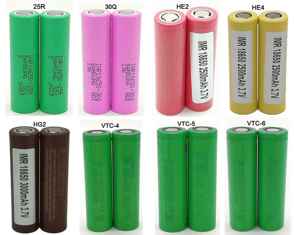 

150PCS Top Quality High Drain 18650 VAPE e CIG Battery Batteries INR 25R M Battery HE2 HE4 HG2 VTC4 VTC5 VTC6 20A Discharge Flat Lithium