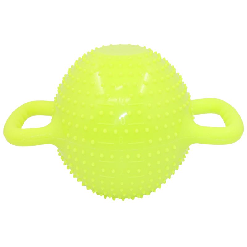 

PVC Portable Women Fitness Pilates Massage Water Filled Yoga Workout Small Dumbbell Kettle Bell Weight Training Double Handle, Brown