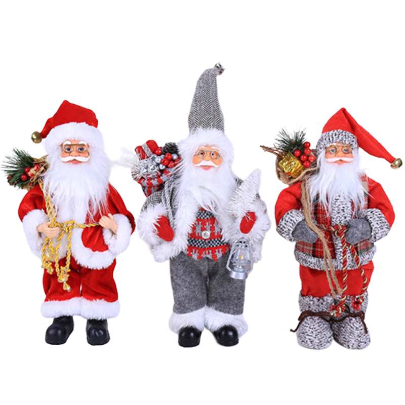 

Christmas Decorations New Year Red Cap Christmas Ornament Santa Claus Doll Simulation Of the Elderly Ornaments Toys Gift