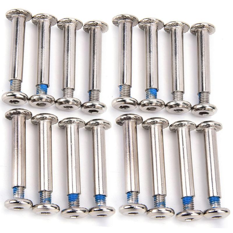 

Tighten Replacement Round Head Shoes Accessories Inline Roller Axles Skate Wheel Bolt Set Nut Practical Screws Iron Hardware, 8pcs