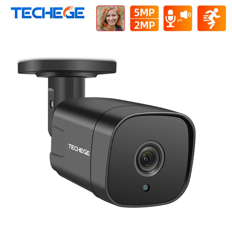 

Techege H.265 Face Dectection 48V POE Security IP Camera Audio Outdoor Waterproof Video Surveillance Camera Onvif FTP 5MP 2MP