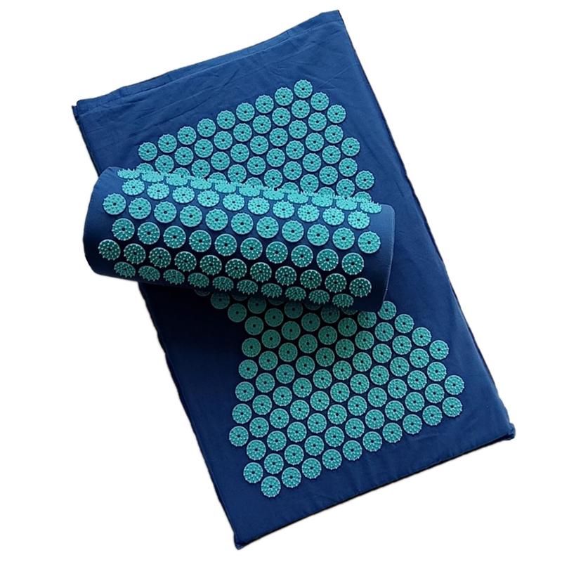 

Massager Cushion Massage Yoga Mat Acupressure Relieve Stress Back Body Pain Spike Mat Acupuncture Massage Yoga With Free Bag, Red