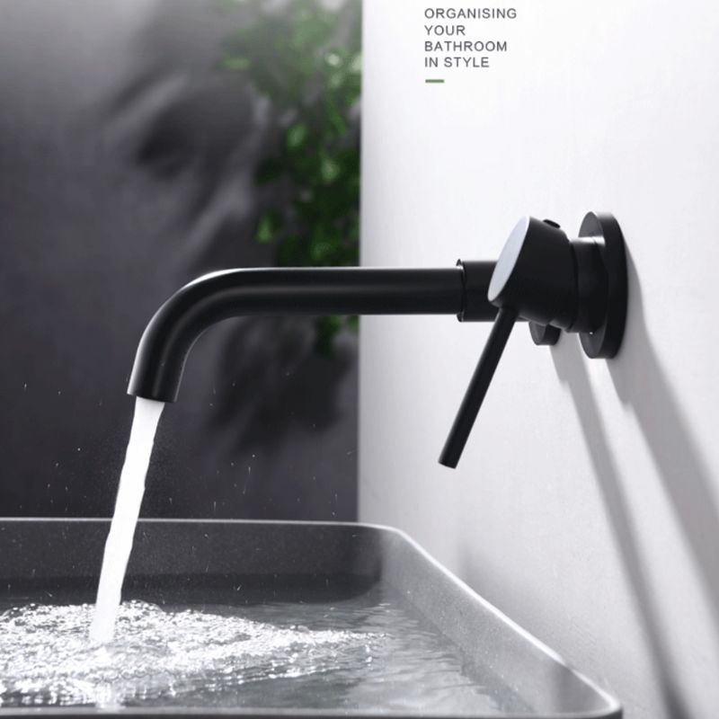 

1Set Wall Mounted Basin Faucet Metal Single Handle Hot Cold Mixer Water Tap for Home Bathroom Bath Sink Use