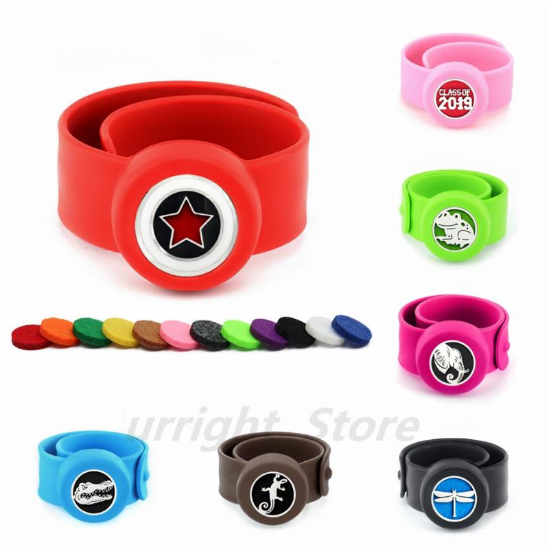 

Repellent diffuser Bracelet crocodile frog Elephant dragonfly Steel 25mm Magnet Essential Oil Diffuser locket bangle as kid gift