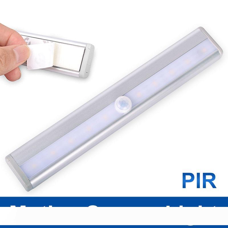 

LED Night Light 10LEDs Motion Sensor Closet Cabinet Light Auto IR Infrared Induction Lamp Nightlight For Bedroom Kicthen Stairs