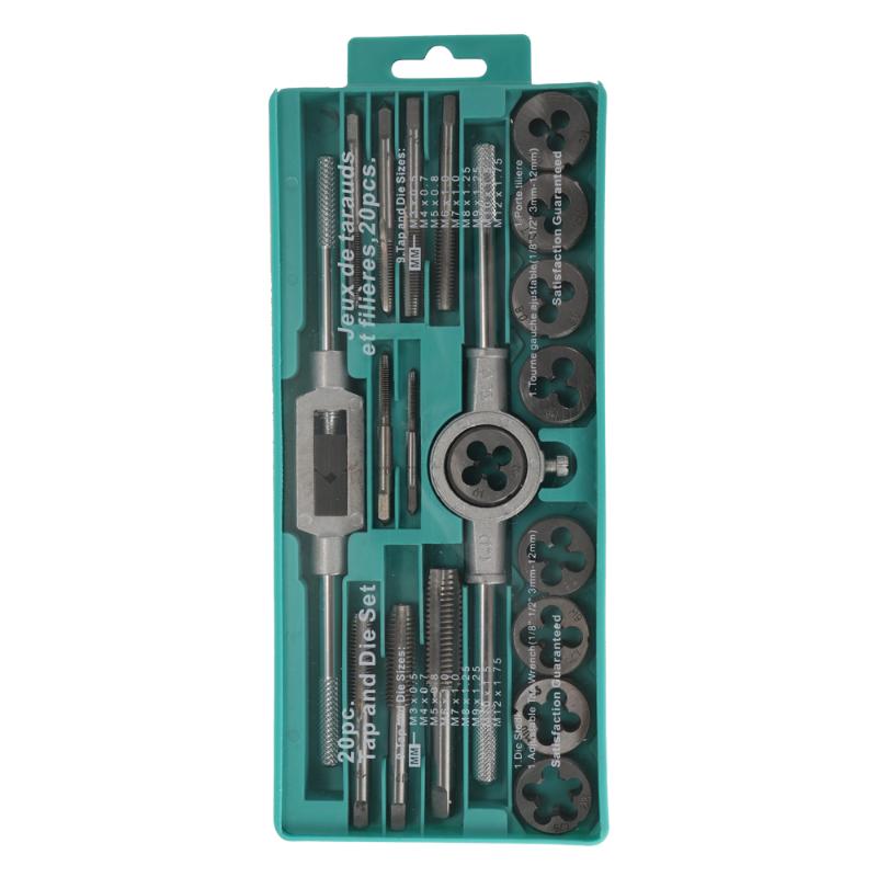 

Alloy Steel Tap and Die Set with Adjustable Wrench Twisted Hand Tools Hands Screw Taps torneira musluk