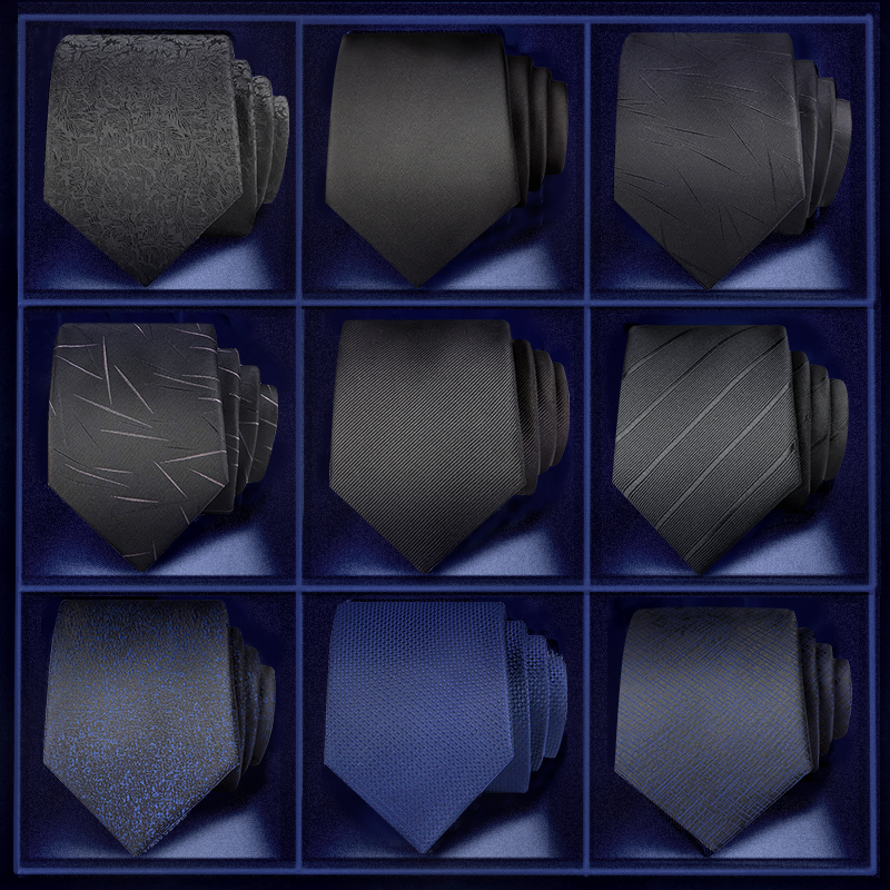 

High Quality 2020 New Designers Brands Fashion Business Casual 7cm Slim Ties for Men Necktie Black Work Wedding with Gift Box