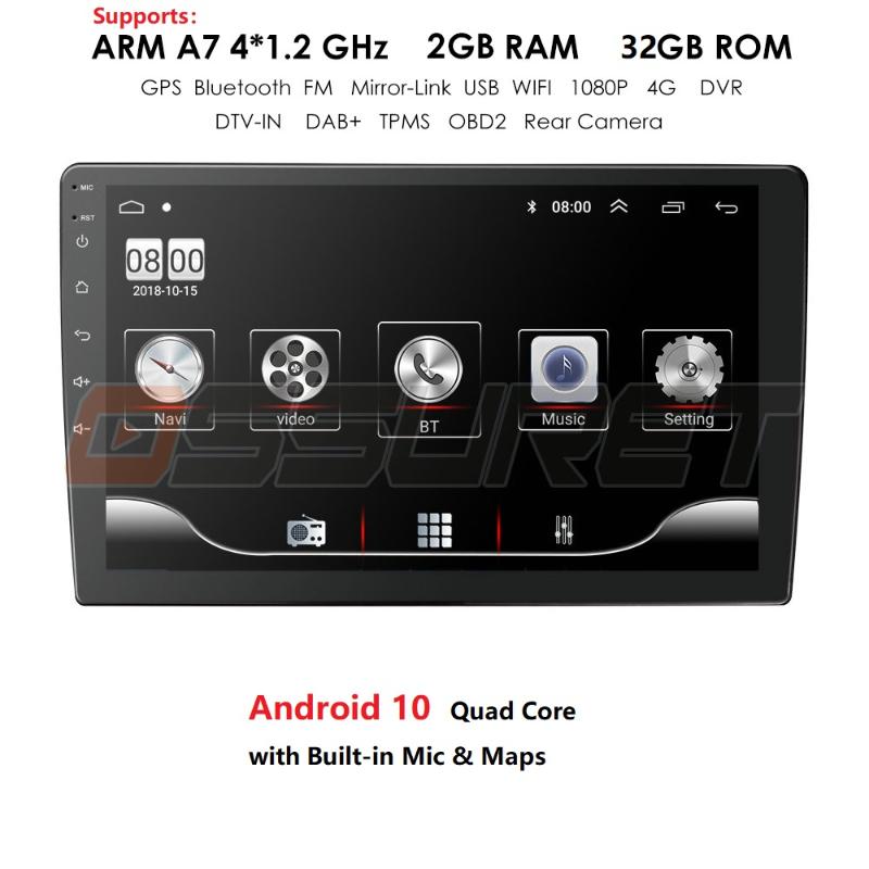 

Android 10 9/10.1'' 2GB 32GB Universal 2 Din Car Radio GPS Navigation Autoradio Multimedia DVD Player with WIFI BT SWC 1080P HD car dvd