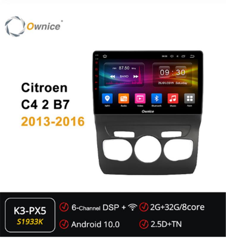 

Ownice 8Core Android 10.0 Car DVD GPS Navi Player Car Stereo ForCitroen C4 2 B7 2013-2020 Radio 4G LTE DSP Optical 360