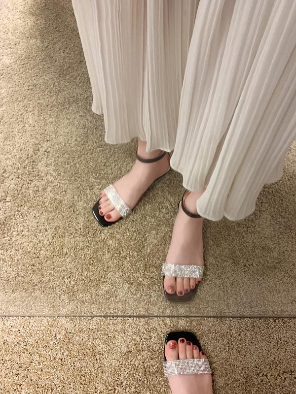 

The new joker peep-toe thick with sandals in summer, Black