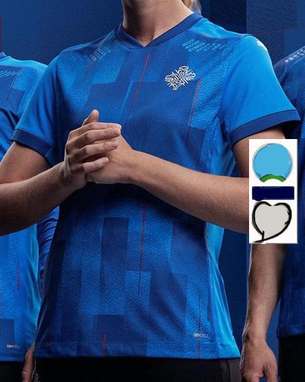 

2020 2021 Iceland soccer Jersey GUDMUNDSSON SIGTHÓRSSON G.SIGURDSSON TRAUSTASON INGASON GUNNARSSON FINNBOGASON Football shirt men kids kit, Home